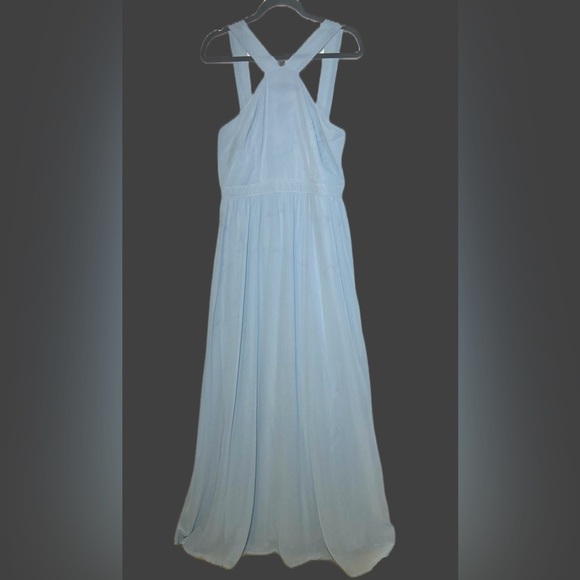 NEW Lulus Air of Romance Light Blue Lined Flowy Drapey Maxi Dress, XL - Picture 4 of 8
